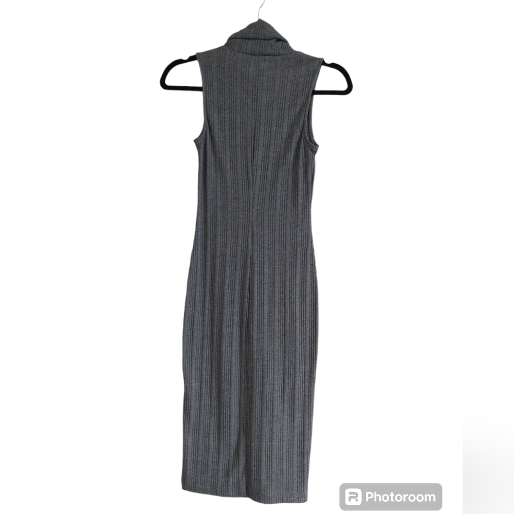 Nine West Knit dress women's size xs gray maxi turtle neck - Picture 3 of 4